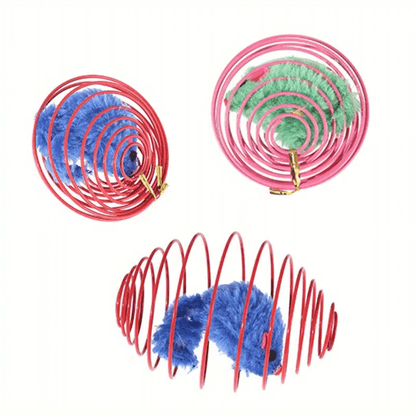 Interactive Cat Spring Toy Set