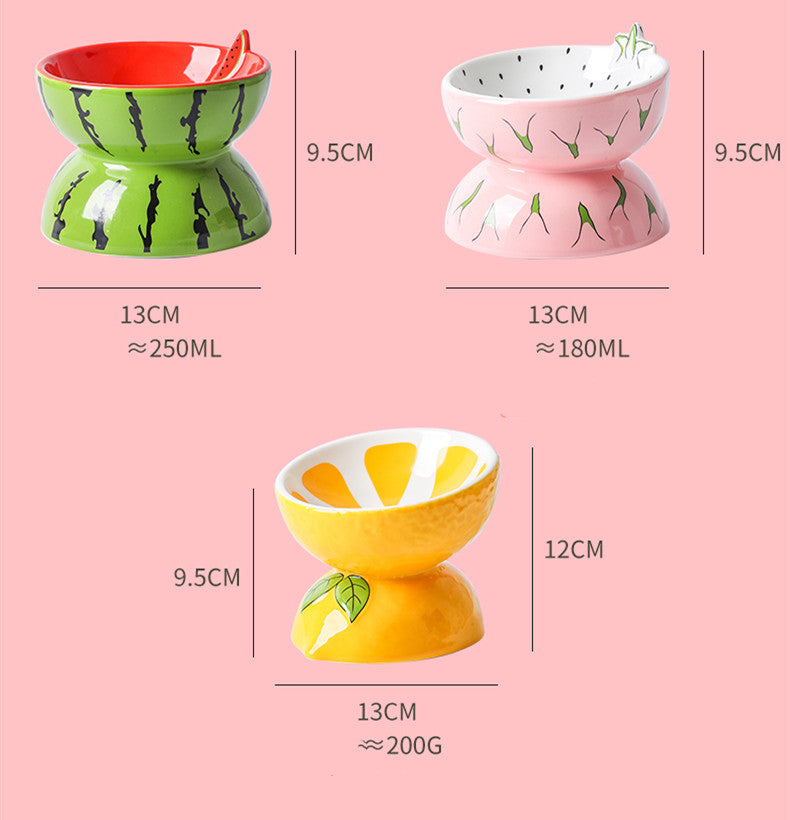 Cat Bowl Cerami Basin Protection Cervical Slope Pet Supplies