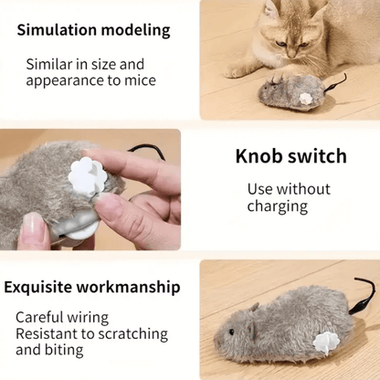 Wind-Up Interactive Cat Mouse Toy